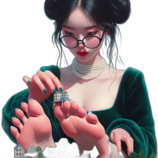jewelry, shoes, fantasy art, photorealistic transparent PNG cut-out