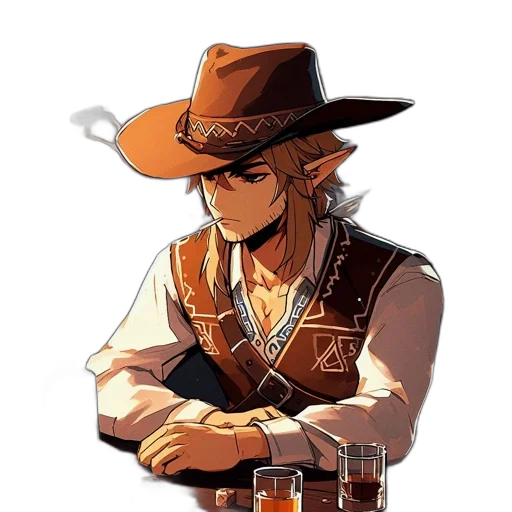 hat, staff, jacket, concept art transparent PNG cut-out