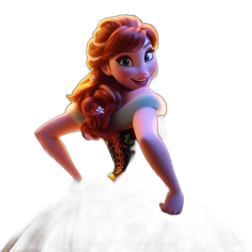 dress, crown, 3d render, concept art transparent PNG cut-out