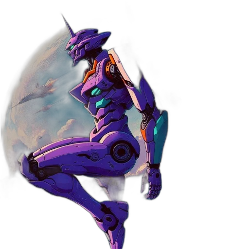 robot, dragon, weapon, staff transparent PNG cut-out