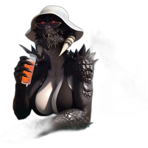 creature, dragon, mask, robot transparent PNG cut-out