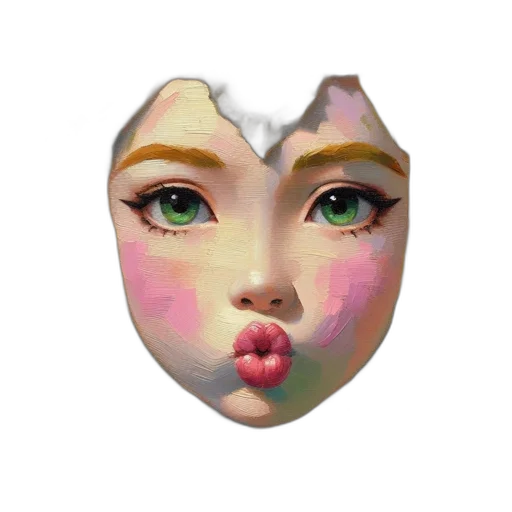 mask, face, jewelry, 3d render transparent PNG cut-out