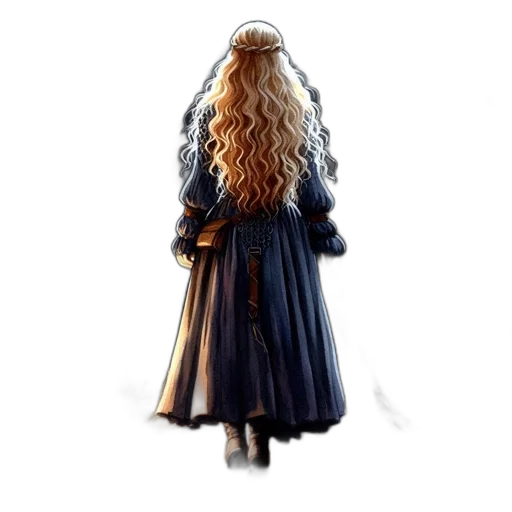 dress, hair, dragon, jacket transparent PNG cut-out