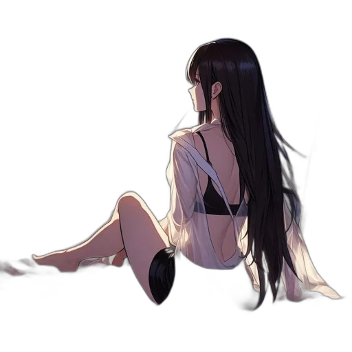 dress, hair, creature, shoes transparent PNG cut-out