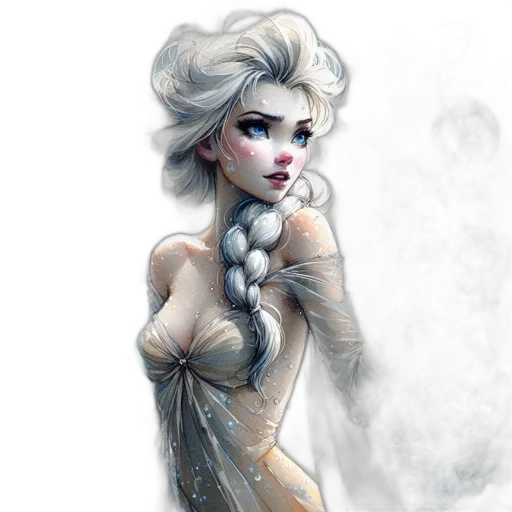 dress, fantasy art, concept art, comic book art transparent PNG cut-out