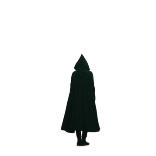 jacket, umbrella, hat, staff transparent PNG cut-out