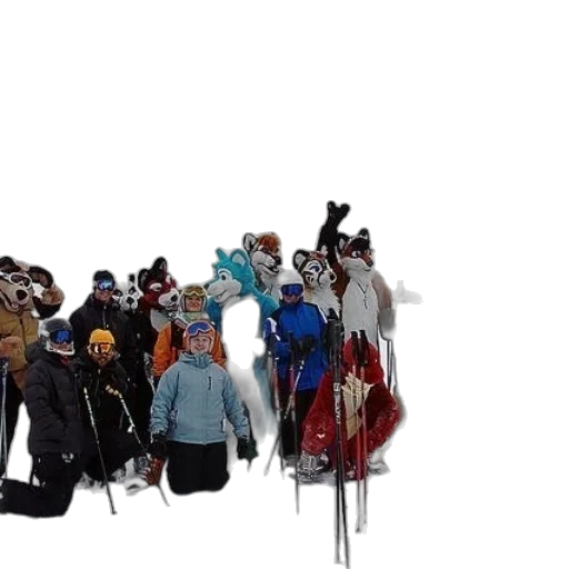 staff, mask, hat, jacket transparent PNG cut-out