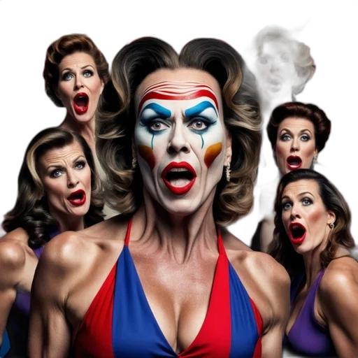 six, women, unique, makeup transparent PNG cut-out