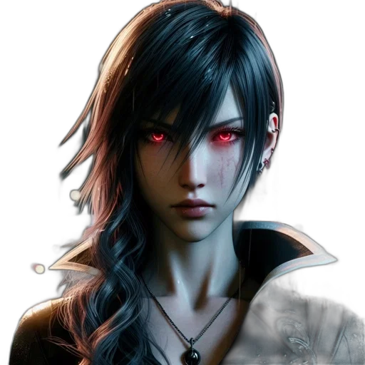 face, fantasy art, concept art, photorealistic transparent PNG cut-out