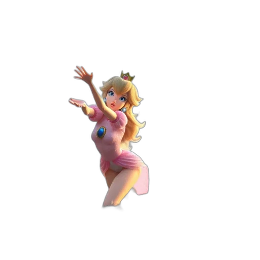 dress, weapon, 3d render, pixel art transparent PNG cut-out