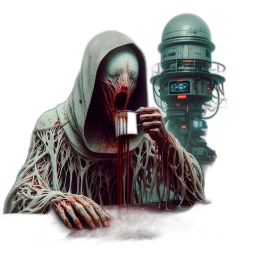 creature, robot, mask, bottle transparent PNG cut-out