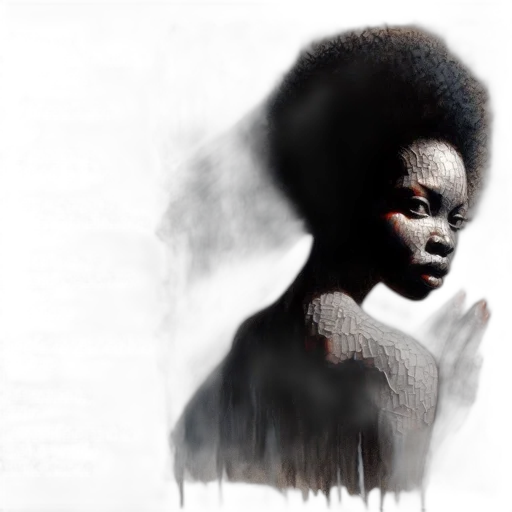 hair, face, dress, creature transparent PNG cut-out