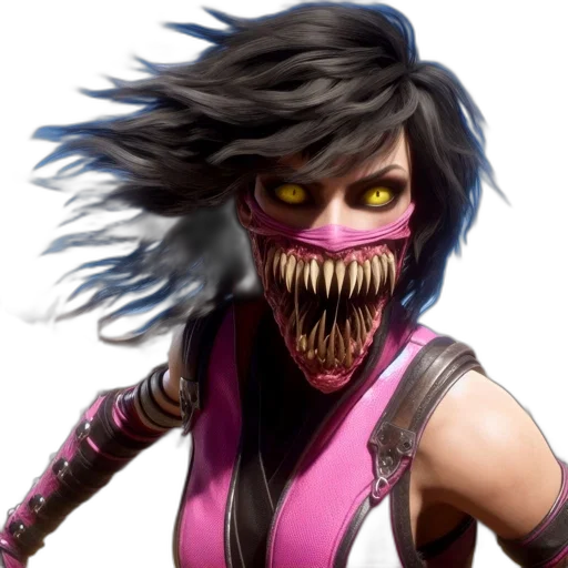 face, mask, creature, concept art transparent PNG cut-out