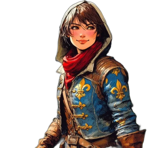 jacket, face, weapon, staff transparent PNG cut-out