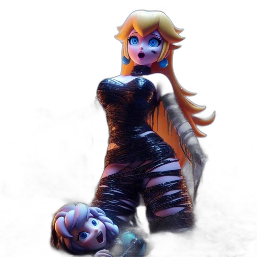 creature, dress, robot, 3d render transparent PNG cut-out
