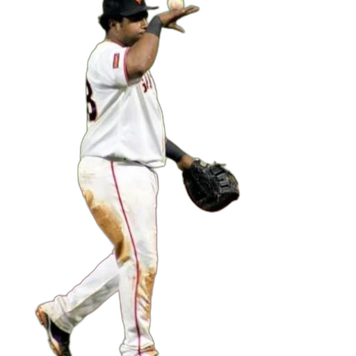 baseball, player, wearing, white transparent PNG cut-out