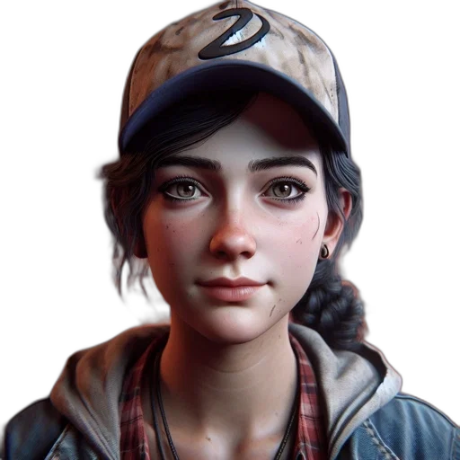 face, hat, jacket, weapon transparent PNG cut-out