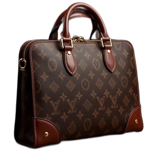 louis, vuitto, metis, briefcase transparent PNG cut-out