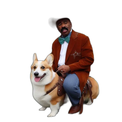 animal, jacket, hat, staff transparent PNG cut-out