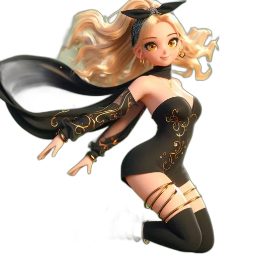 dress, staff, concept art, fantasy art transparent PNG cut-out
