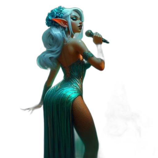 dress, concept art, fantasy art, 3d render transparent PNG cut-out