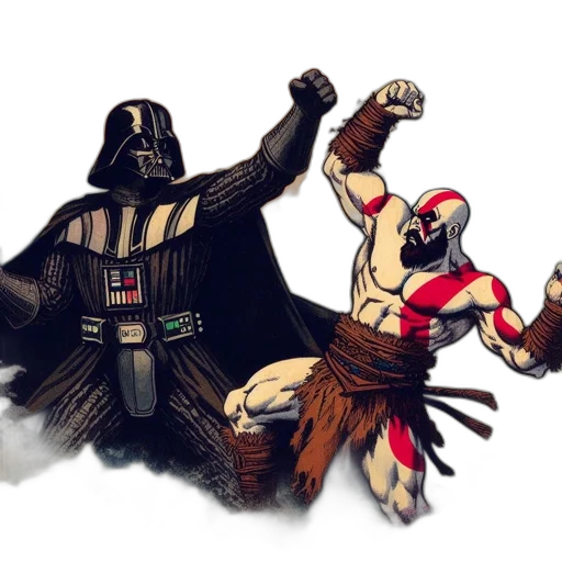 comic book art, concept art, fantasy art, darth transparent PNG cut-out