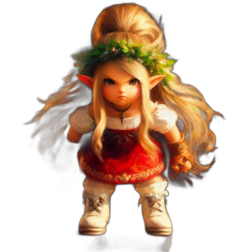dress, staff, face, fantasy art transparent PNG cut-out