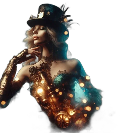 jewelry, fantasy art, concept art, cyberpunk transparent PNG cut-out