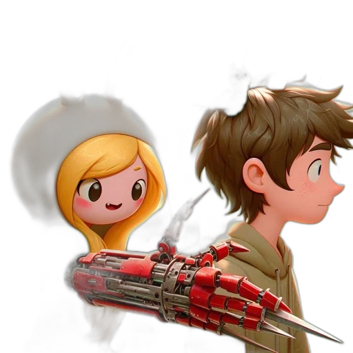 weapon, sword, robot, staff transparent PNG cut-out