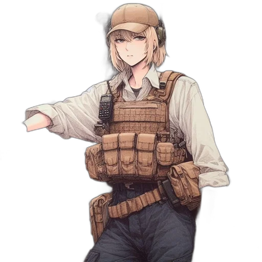 weapon, jacket, staff, animal transparent PNG cut-out