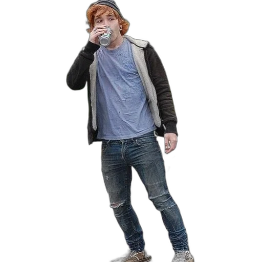 jacket, staff, weapon, shoes transparent PNG cut-out