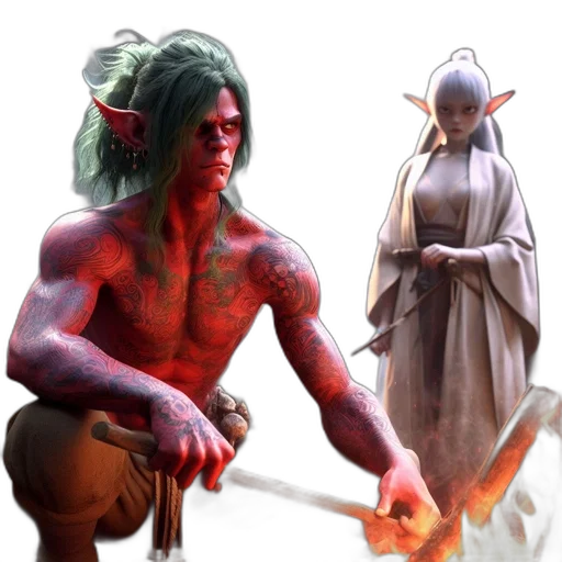 concept art, fantasy art, 3d render, photorealistic transparent PNG cut-out