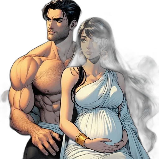 comic book art, concept art, fantasy art, photorealistic transparent PNG cut-out