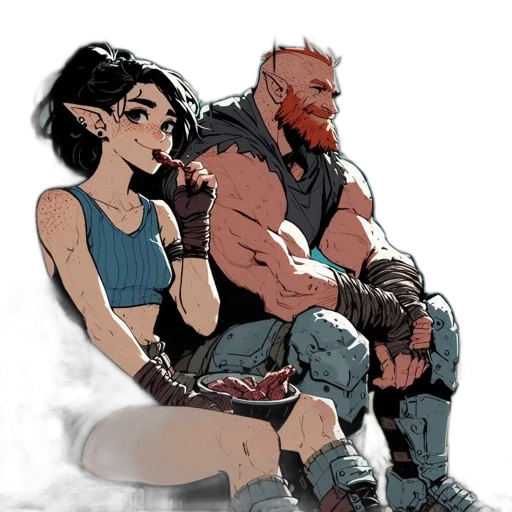concept art, comic book art, pixel art, cyberpunk transparent PNG cut-out