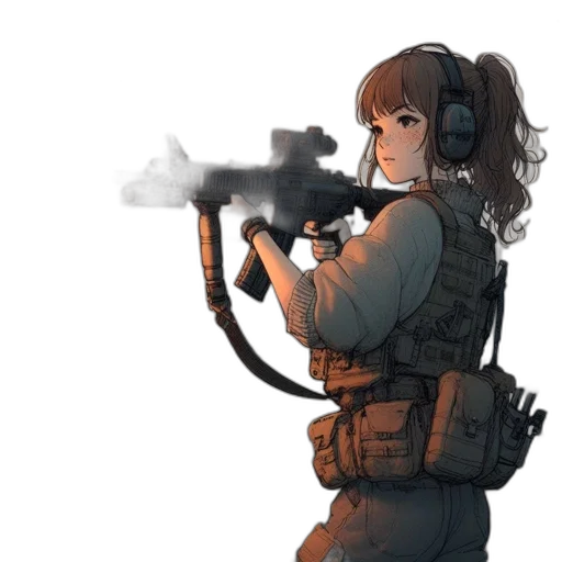 weapon, staff, jacket, animal transparent PNG cut-out