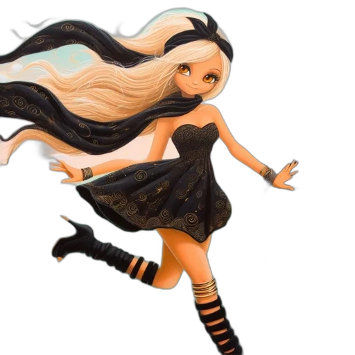 dress, hair, fantasy art, concept art transparent PNG cut-out