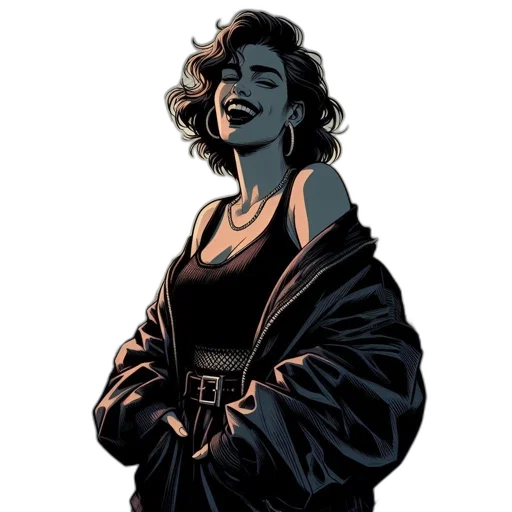 jacket, comic book art, concept art, cartoon transparent PNG cut-out