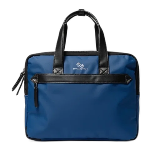 blue, black, laptop, bag transparent PNG cut-out