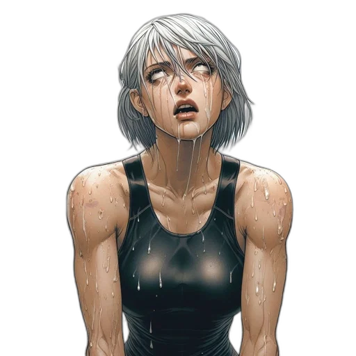 face, jacket, dress, comic book art transparent PNG cut-out
