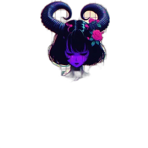 creature, crown, flower, staff transparent PNG cut-out