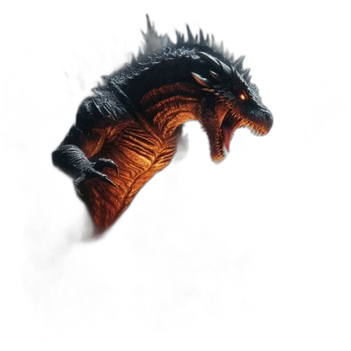 dragon, creature, animal, staff transparent PNG cut-out