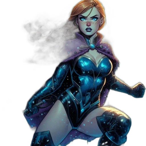 comic book art, concept art, fantasy art, cyberpunk transparent PNG cut-out