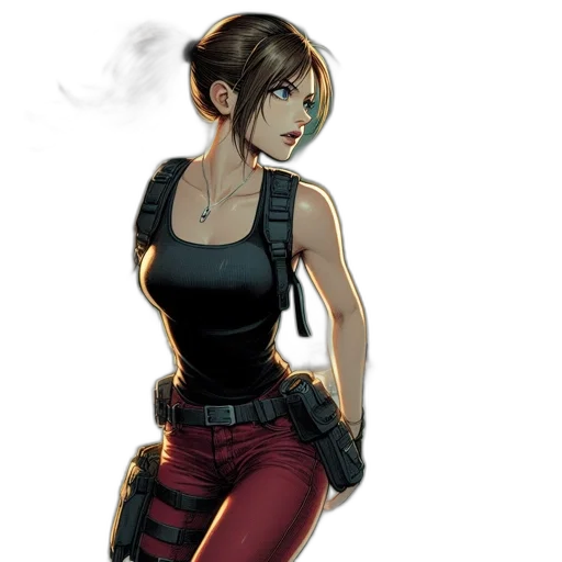 concept art, comic book art, cyberpunk, fantasy art transparent PNG cut-out