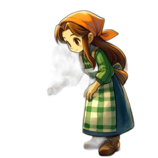 dress, staff, pixel art, concept art transparent PNG cut-out