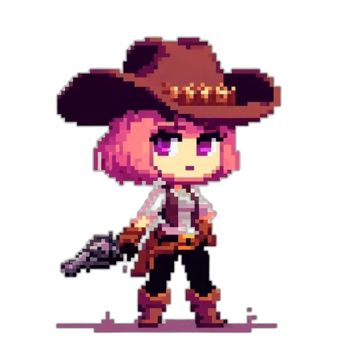 hat, weapon, staff, pixel art transparent PNG cut-out