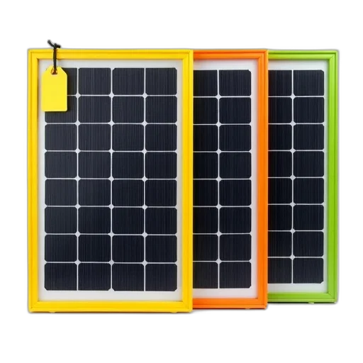 set, three, solar, panels transparent PNG cut-out