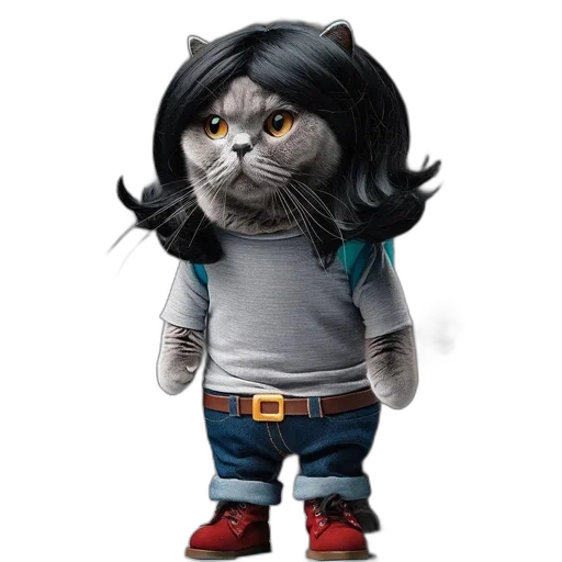 staff, animal, cartoon, 3d render transparent PNG cut-out