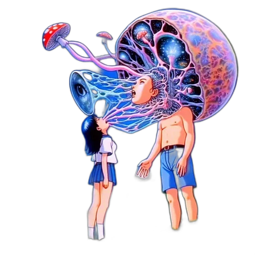 creature, umbrella, hair, animal transparent PNG cut-out