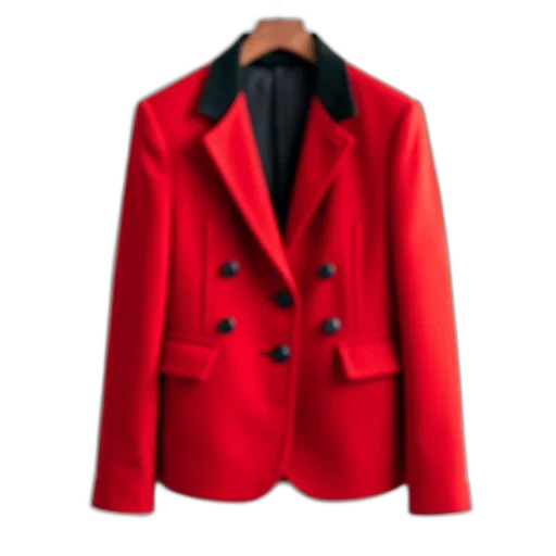 jacket, red, blazer, black transparent PNG cut-out
