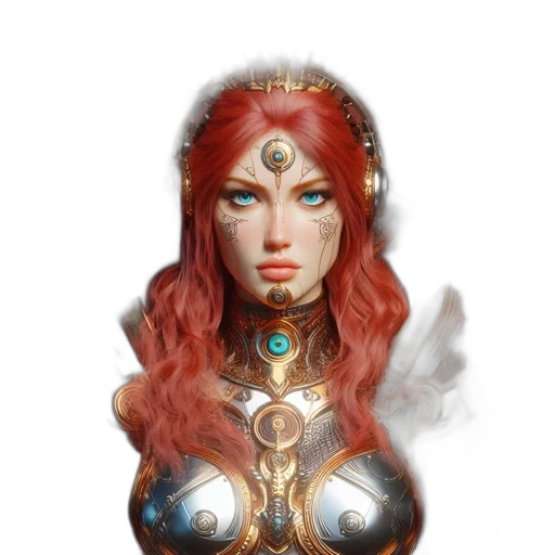 jewelry, face, crown, fantasy art transparent PNG cut-out